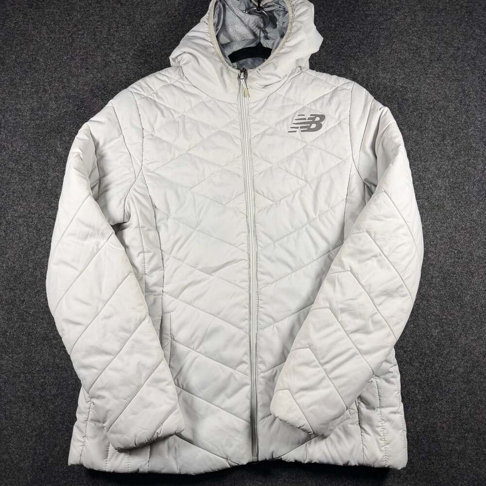 New Balance Women's Quilted Full-Zip Hooded Puffer Jacket Size L